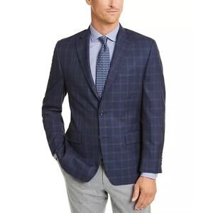 Michael Kors Sport Coat Blazer Navy Blue Plaid Checkered Suit Suiting Mens 50R